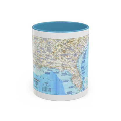 USA - Deep South 1 (1983) (Map) Accent Coffee Mug