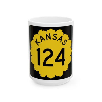 K-124 1962 (Kansas) (Road Sign) White Coffee Mug