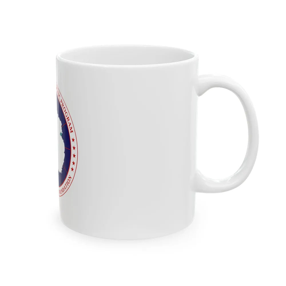 Flag of National Science Foundation Antarctic Program - White Coffee Mug-Go Mug Yourself