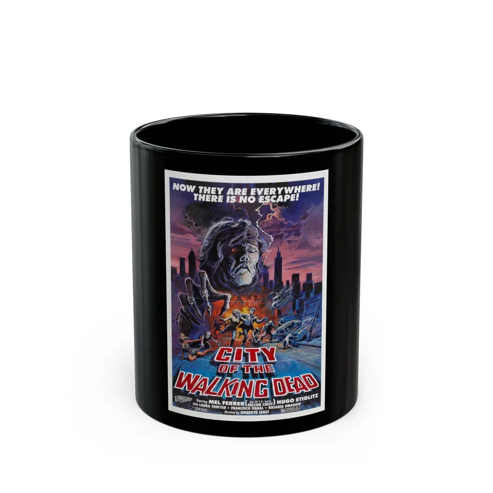 CITY OF THE WALKING DEAD (NIGHTMARE CITY) 1980 Movie Poster - Black Coffee Mug-11oz-Go Mug Yourself