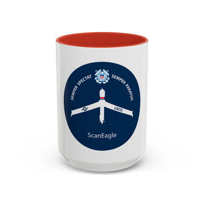 USCG Scan Eagle (U.S. Coast Guard) Accent Coffee Mug