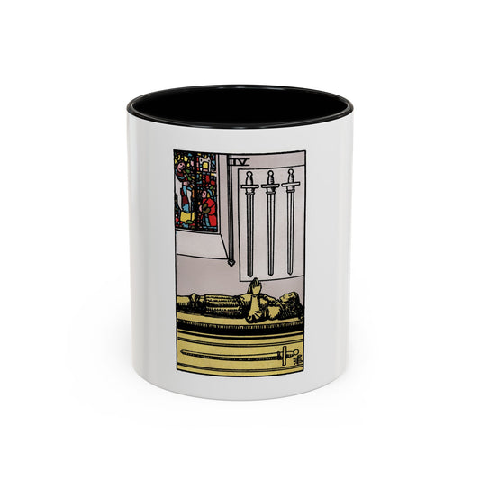 The 4 of Swords (Tarot Card) Accent Coffee Mug