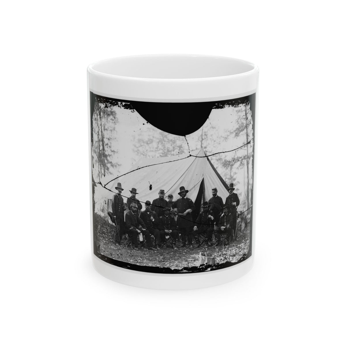 Washington, District Of Columbia (Vicinity). Gen. James A. Hall, Officers And Men Of Battery C & E, U.S. Artillery (U.S. Civil War) White Coffee Mug