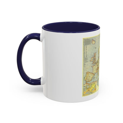 Europe and the Mediterranean (1938) (Map) Accent Coffee Mug