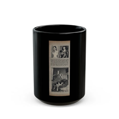 Debra Paget #174 (Vintage Female Icon) Black Coffee Mug-15oz-Go Mug Yourself