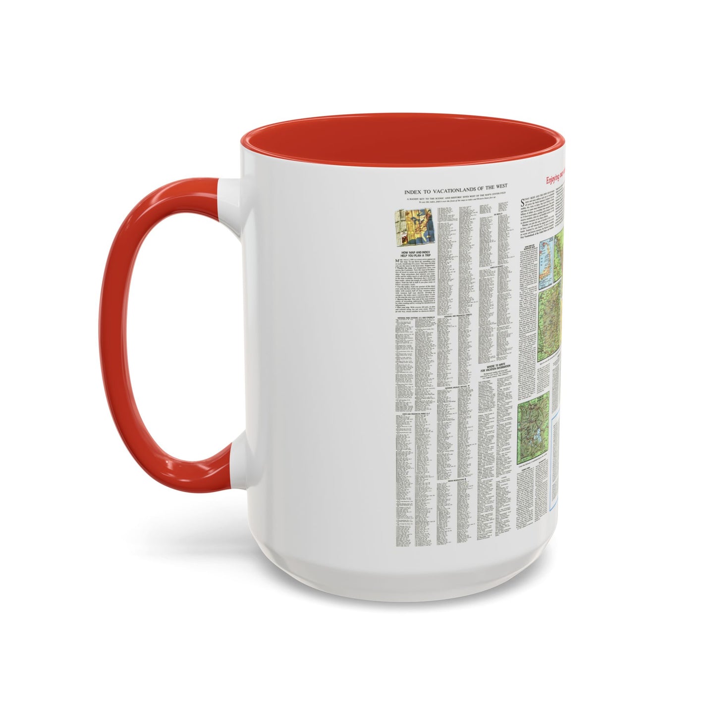 USA - Scenic Treasures and Historic Sites (1966) (Map) Accent Coffee Mug