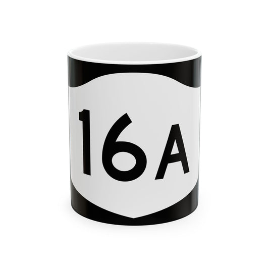 NY-16A (New York) (Road Sign) White Coffee Mug
