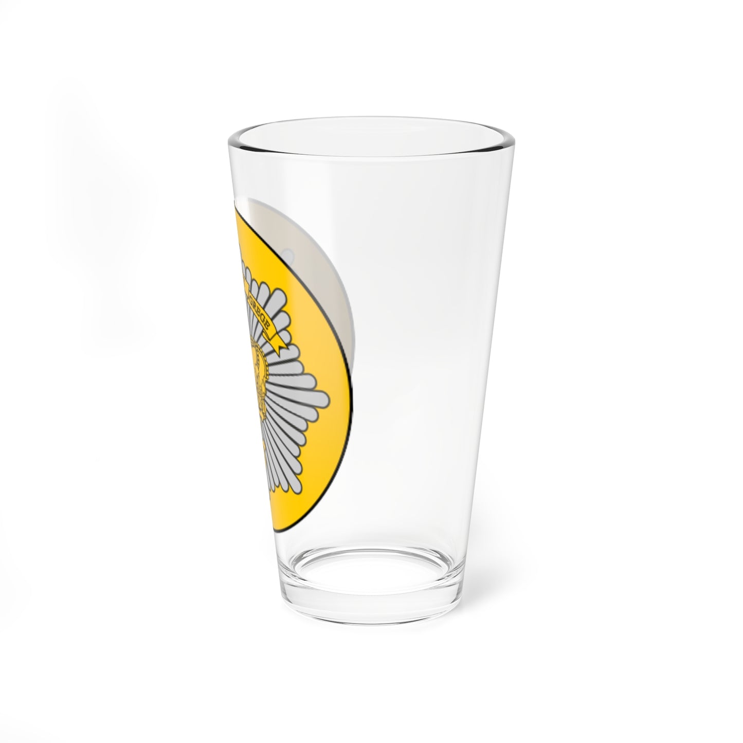 Emblem for the Danish Royal Life Guards IV Battalion (Denmark) (Coat of Arms) Pint Glass 16oz