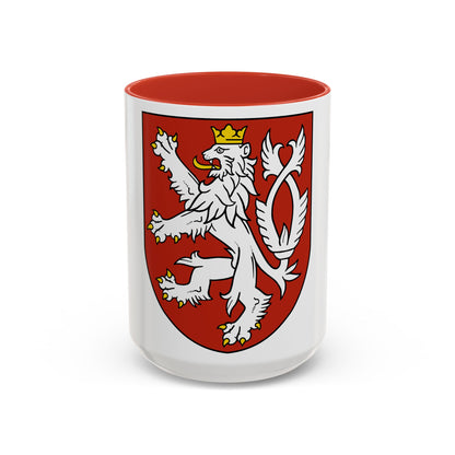 Small coat of arms of the Czech Republic - Accent Coffee Mug
