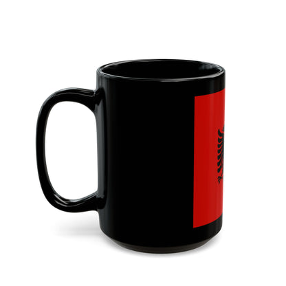 Presidential flag of Albania 1946 to 1992 - Black Coffee Mug-Go Mug Yourself