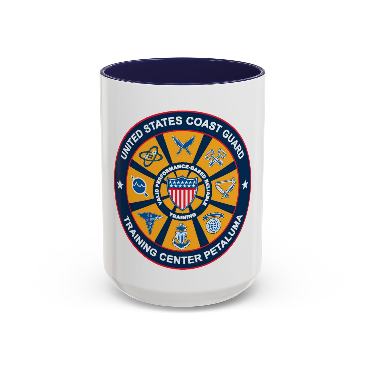 USCG Training Center Petaluma (U.S. Coast Guard) Accent Coffee Mug