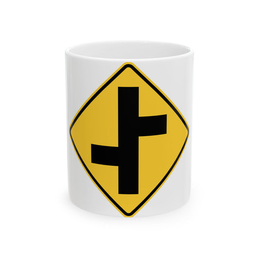 NYSDOT NYW2-10 (New York) (Road Sign) White Coffee Mug