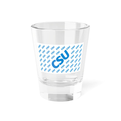 Flag of the Christian Social Union in Bavaria (Germany) Shot Glass 1.5oz