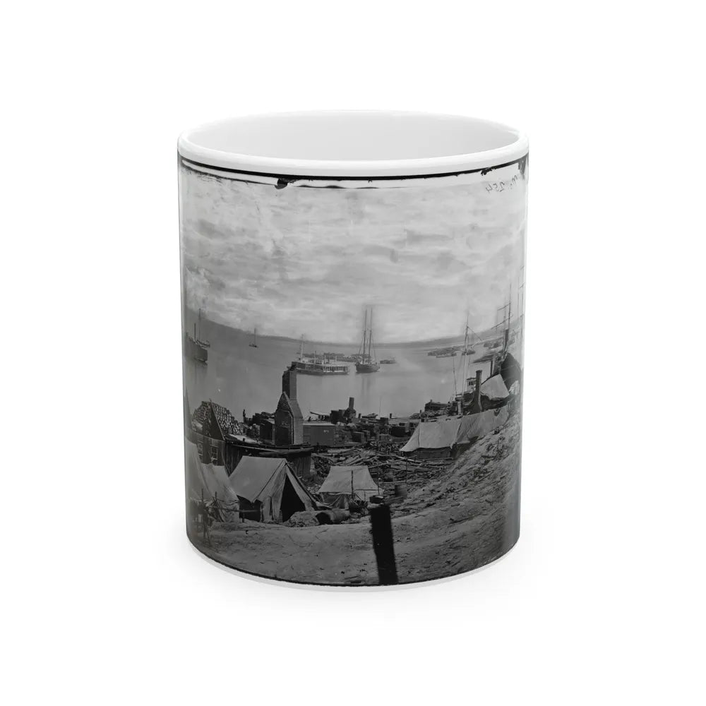 City Point, Va. Wharves After The Explosion Of Ordnance Barges On August 4, 1864 (U.S. Civil War) White Coffee Mug-11oz-Go Mug Yourself