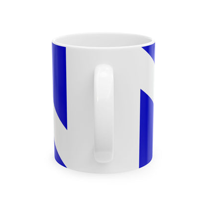 Flag of Brod Posavina County Croatia - White Coffee Mug