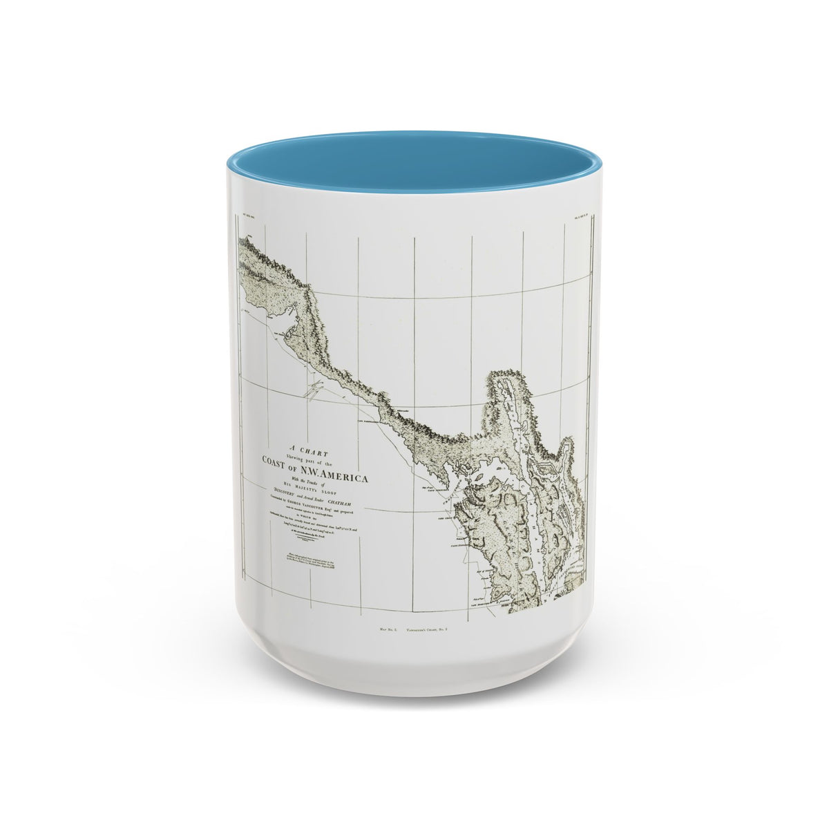 America - NorthWest Coast (1898) (Map) Accent Coffee Mug