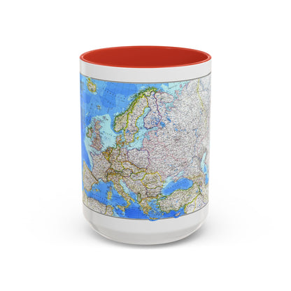 Europe (1983) (Map) Accent Coffee Mug