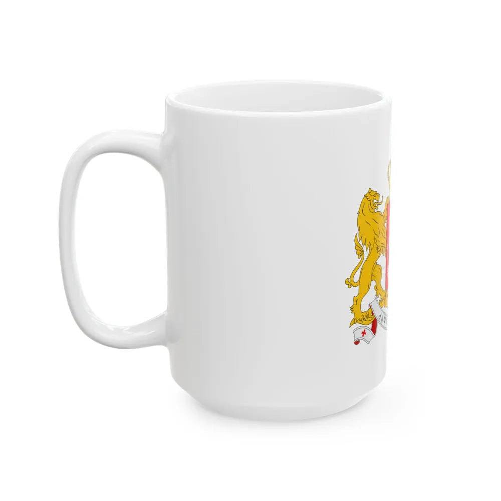 Greater coat of arms of Georgia - White Coffee Mug-Go Mug Yourself