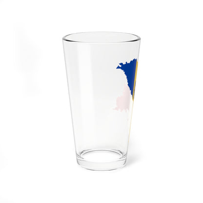 Flag map of Moldova (Moldova) Pint Glass 16oz