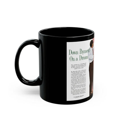 Down Payment on a Dream, Redbook, June 1957 - Black Coffee Mug-Go Mug Yourself