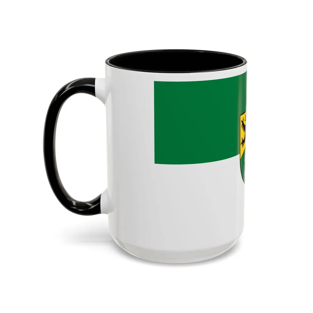 Flag of Erzgebirgskreises Germany - Accent Coffee Mug-Go Mug Yourself