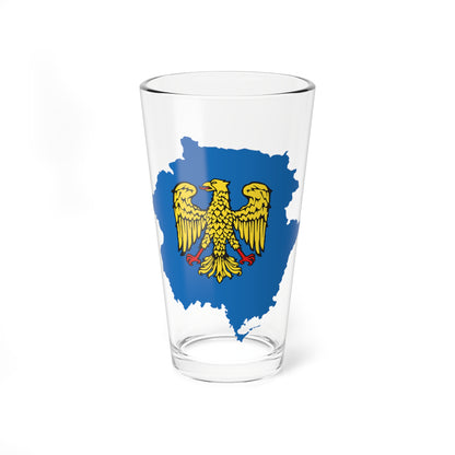Flag map of Friuli (Italy) Pint Glass 16oz