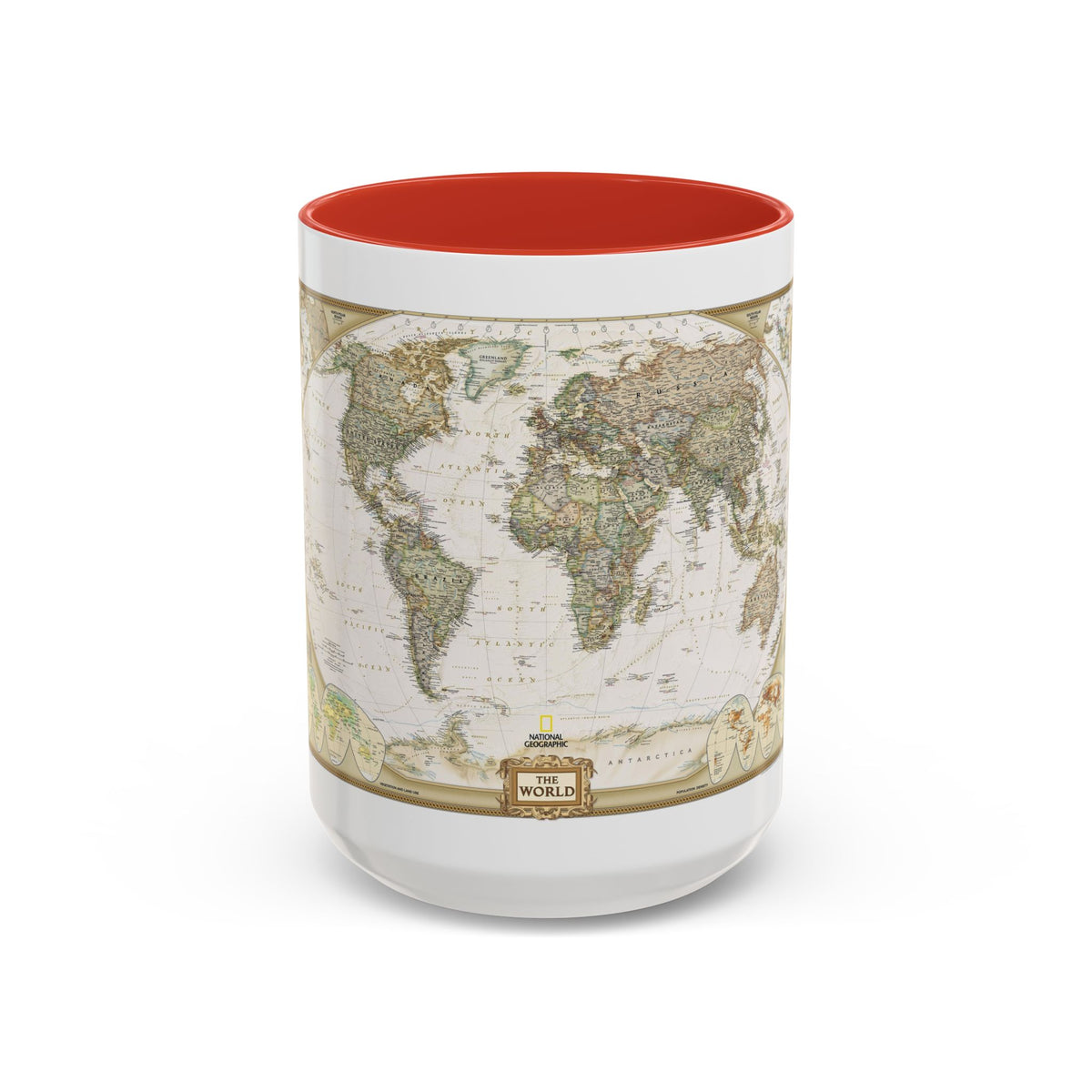 World Map - Political Antique (2007) (Map) Accent Coffee Mug