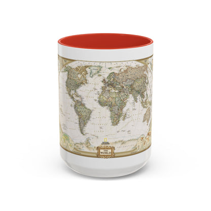 World Map - Political Antique (2007) (Map) Accent Coffee Mug