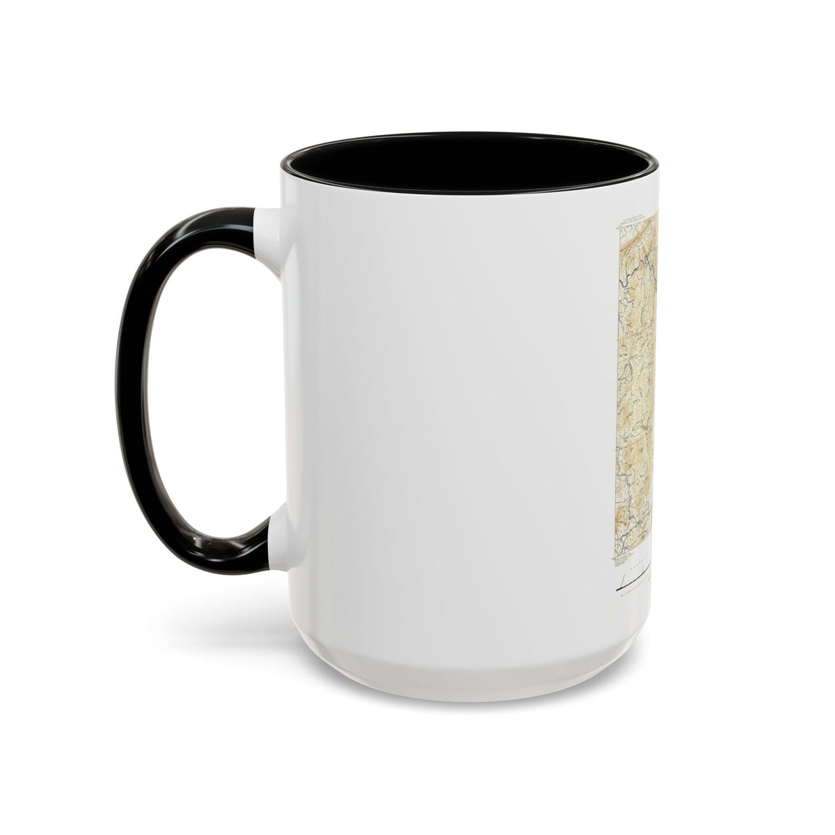 USA - North Carolina, Tennessee (1889) (Map) Accent Coffee Mug