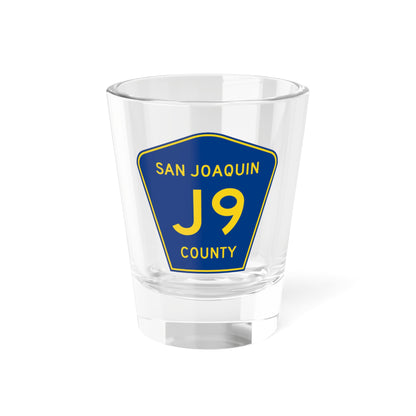 San Joaquin County J9 (California) (Road Sign) Shot Glass 1.5oz
