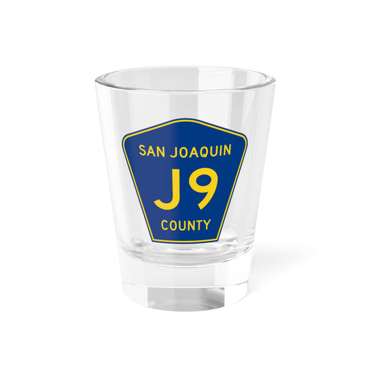 San Joaquin County J9 (California) (Road Sign) Shot Glass 1.5oz