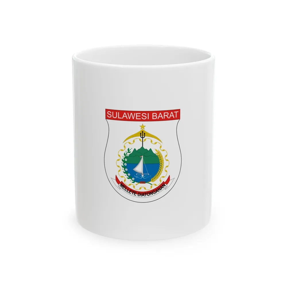 Flag of West Sulawesi Indonesia - White Coffee Mug-11oz-Go Mug Yourself