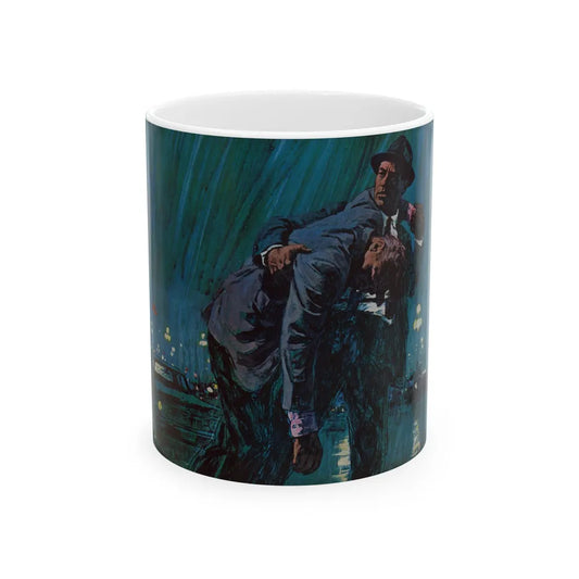 Cop Probe, Argosy magazine illustration, October 1964 - White Coffee Mug-11oz-Go Mug Yourself