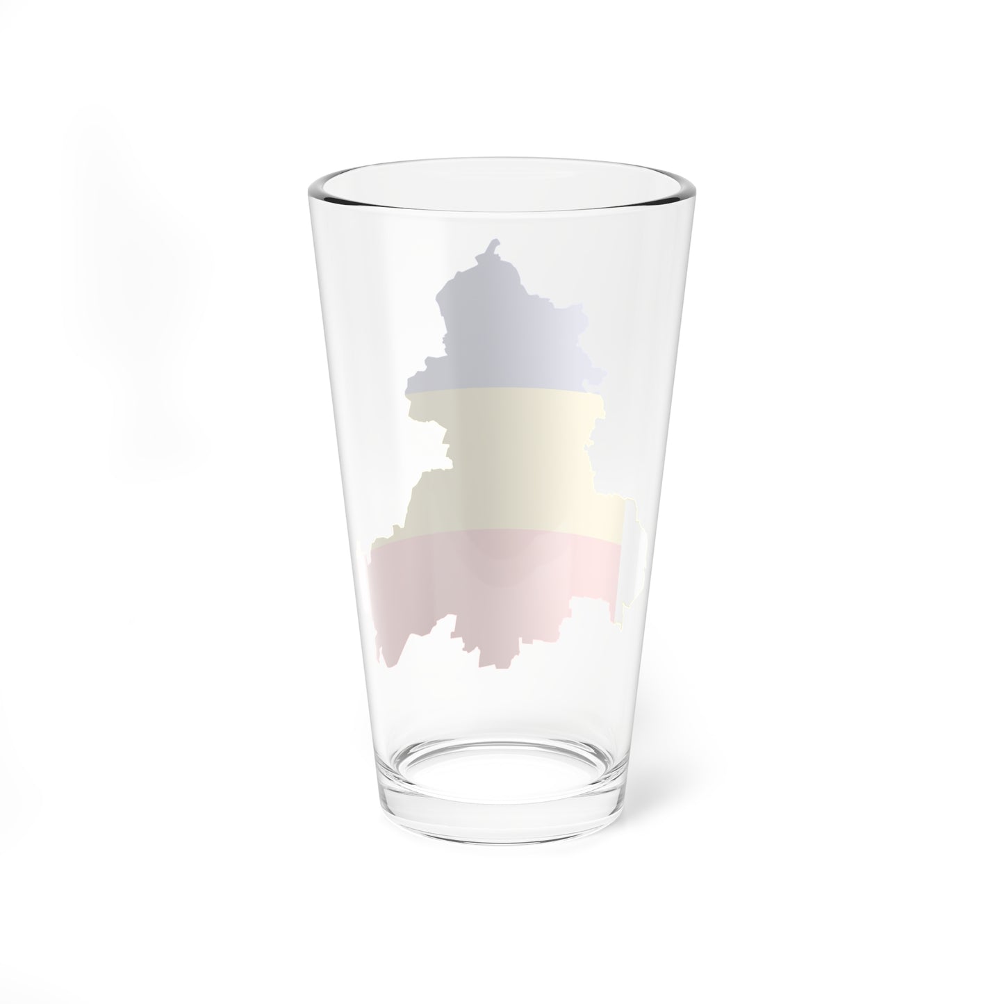 Flag-map of Rostov Oblast (Russia) Pint Glass 16oz