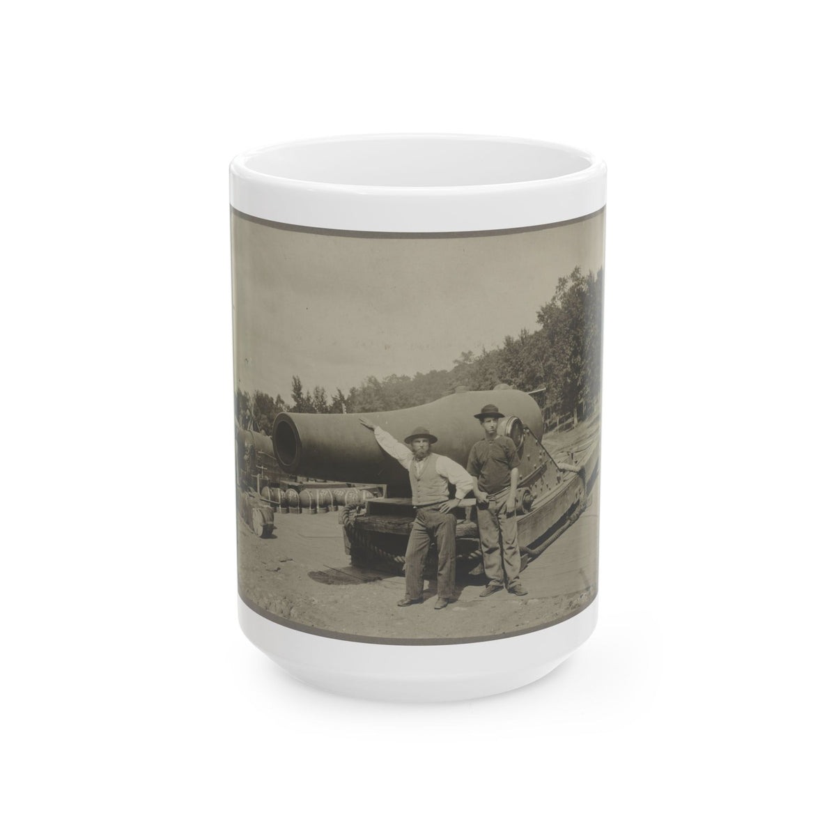 15 In. Gun Near Wash., D.C. Aug. 1865 (U.S. Civil War) White Coffee Mug