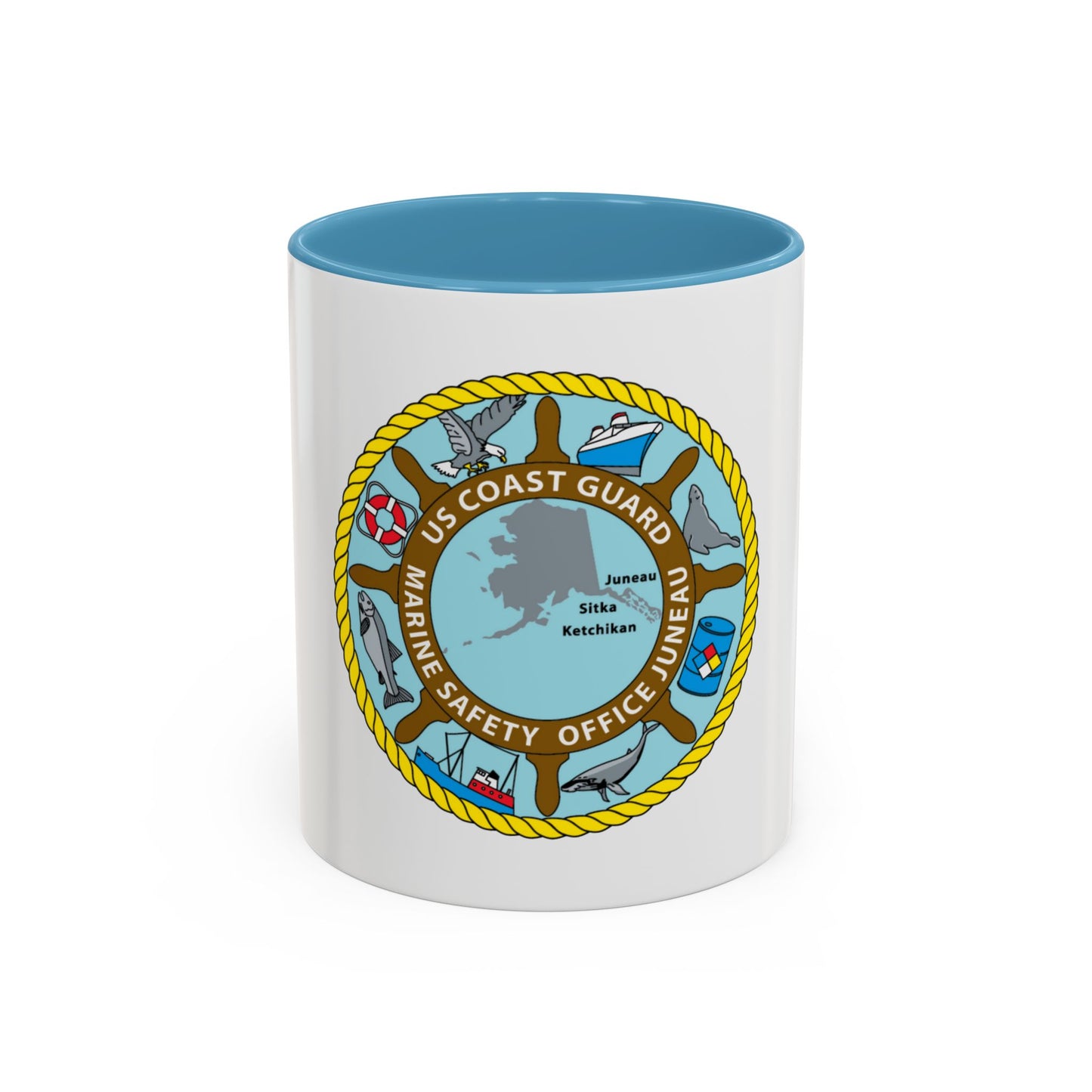 USCG Marine Safety Office Juneau (U.S. Coast Guard) Accent Coffee Mug