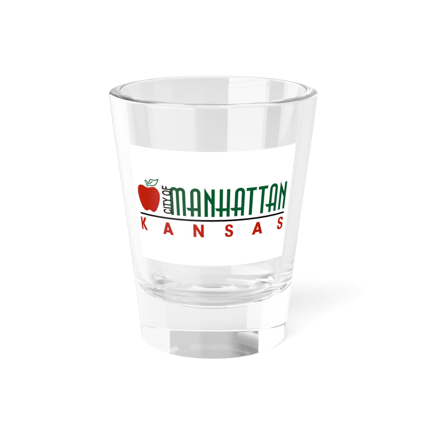 Flag of Manhattan Kansas 2009-2019 (United States) Shot Glass 1.5oz