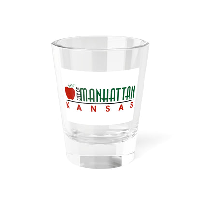 Flag of Manhattan Kansas 2009-2019 (United States) Shot Glass 1.5oz