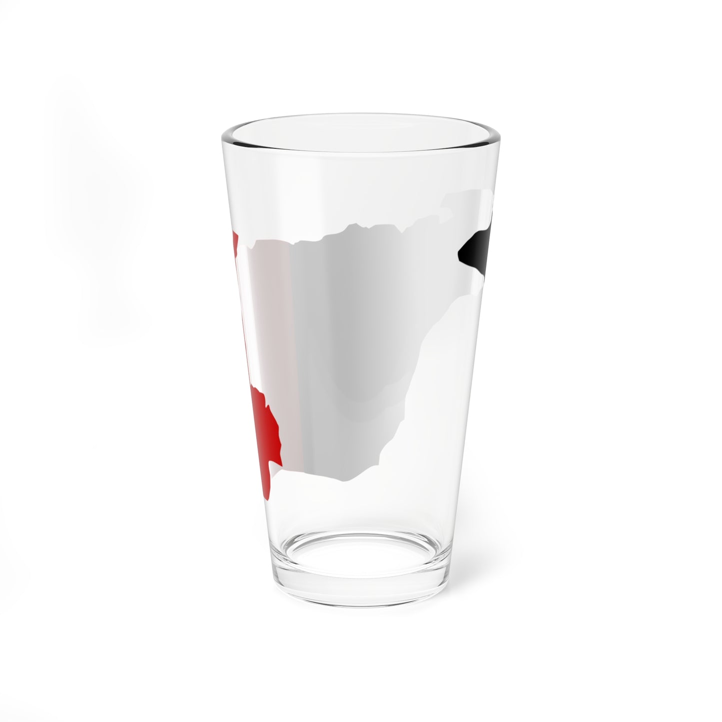 Flag map of Aosta (Italy) Pint Glass 16oz