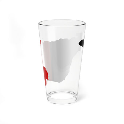 Flag map of Aosta (Italy) Pint Glass 16oz