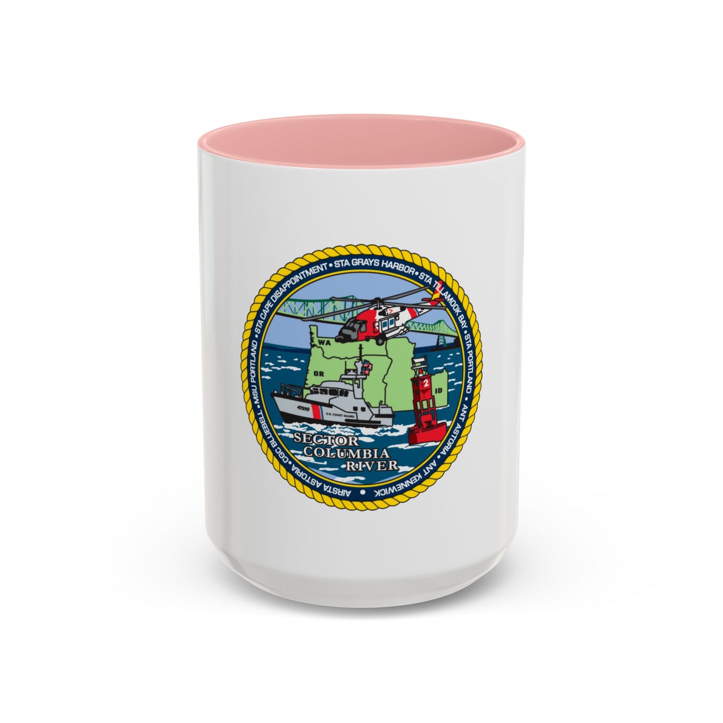 USCGS Columbia River (U.S. Coast Guard) Accent Coffee Mug