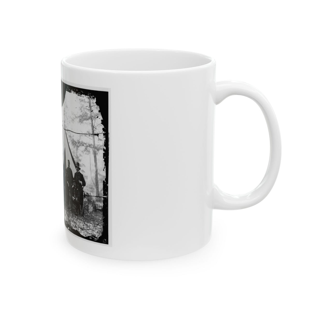 Washington, District Of Columbia (Vicinity). Gen. James A. Hall, Officers And Men Of Battery C & E, U.S. Artillery (U.S. Civil War) White Coffee Mug