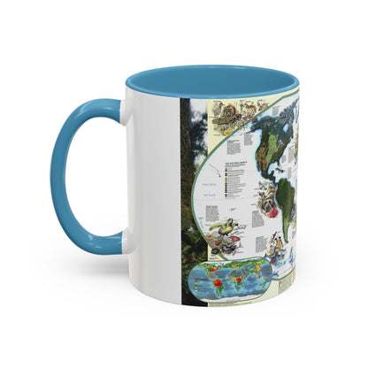 World Map - Diversity of Life (1999) (Map) Accent Coffee Mug