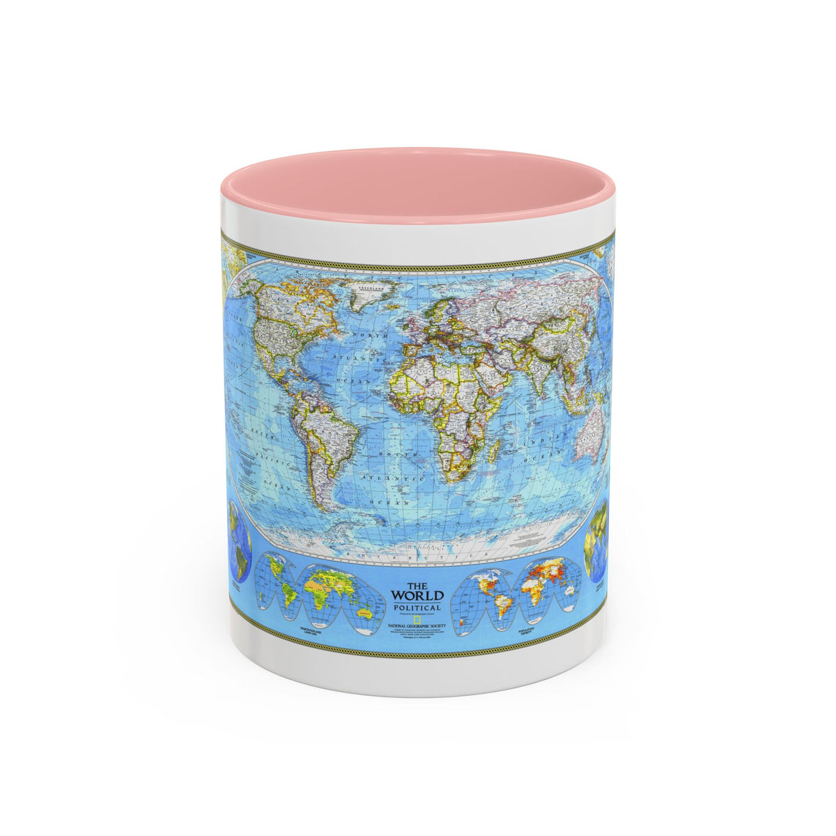 World Map - Political (1994) (Map) Accent Coffee Mug
