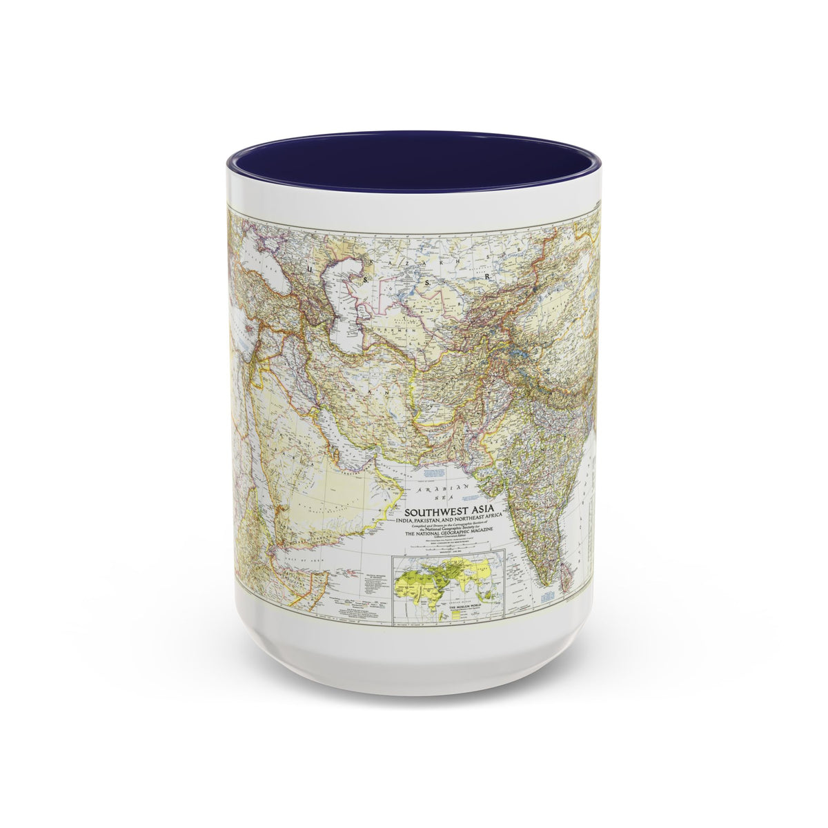 Asia - Southwest (1952) (Map) Accent Coffee Mug