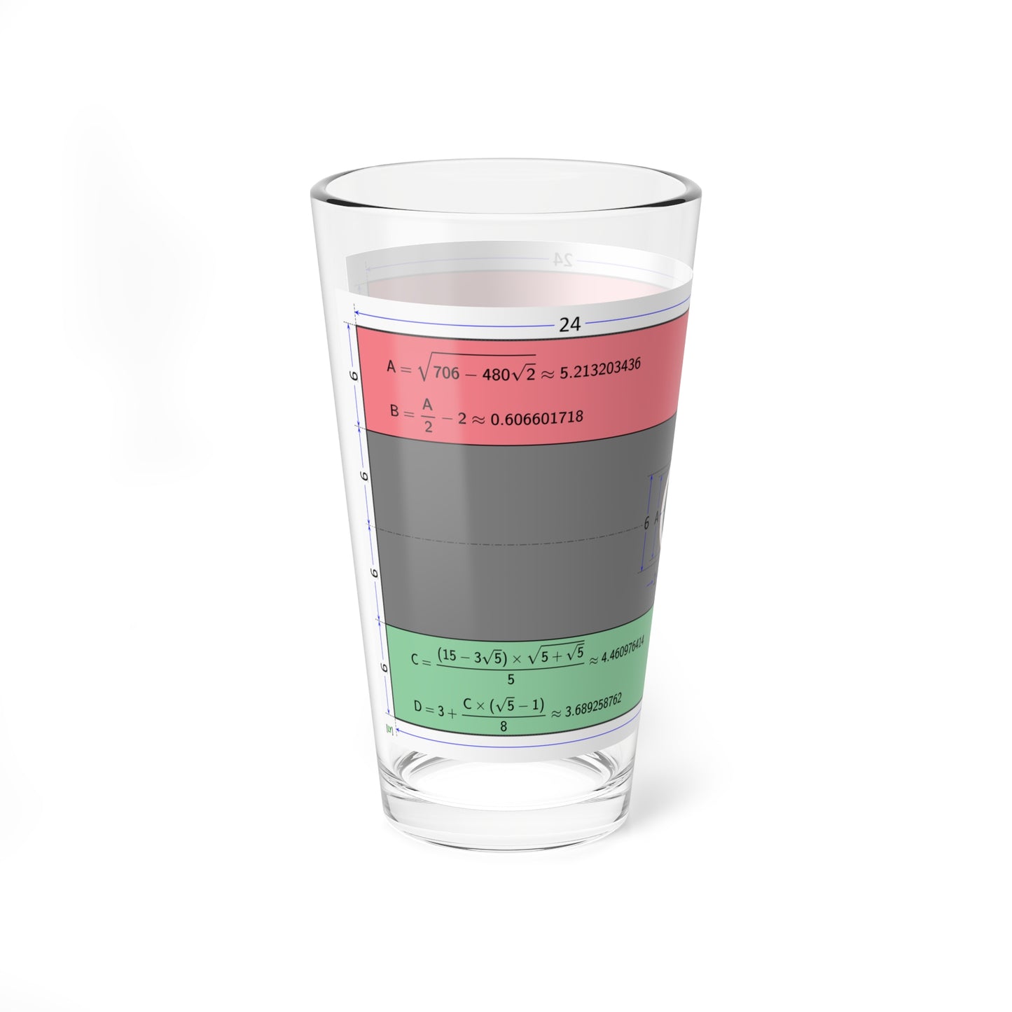 Flag of Libya construction sheet (Libya) Pint Glass 16oz