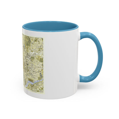 USA - Washington, Central (1948) (Map) Accent Coffee Mug