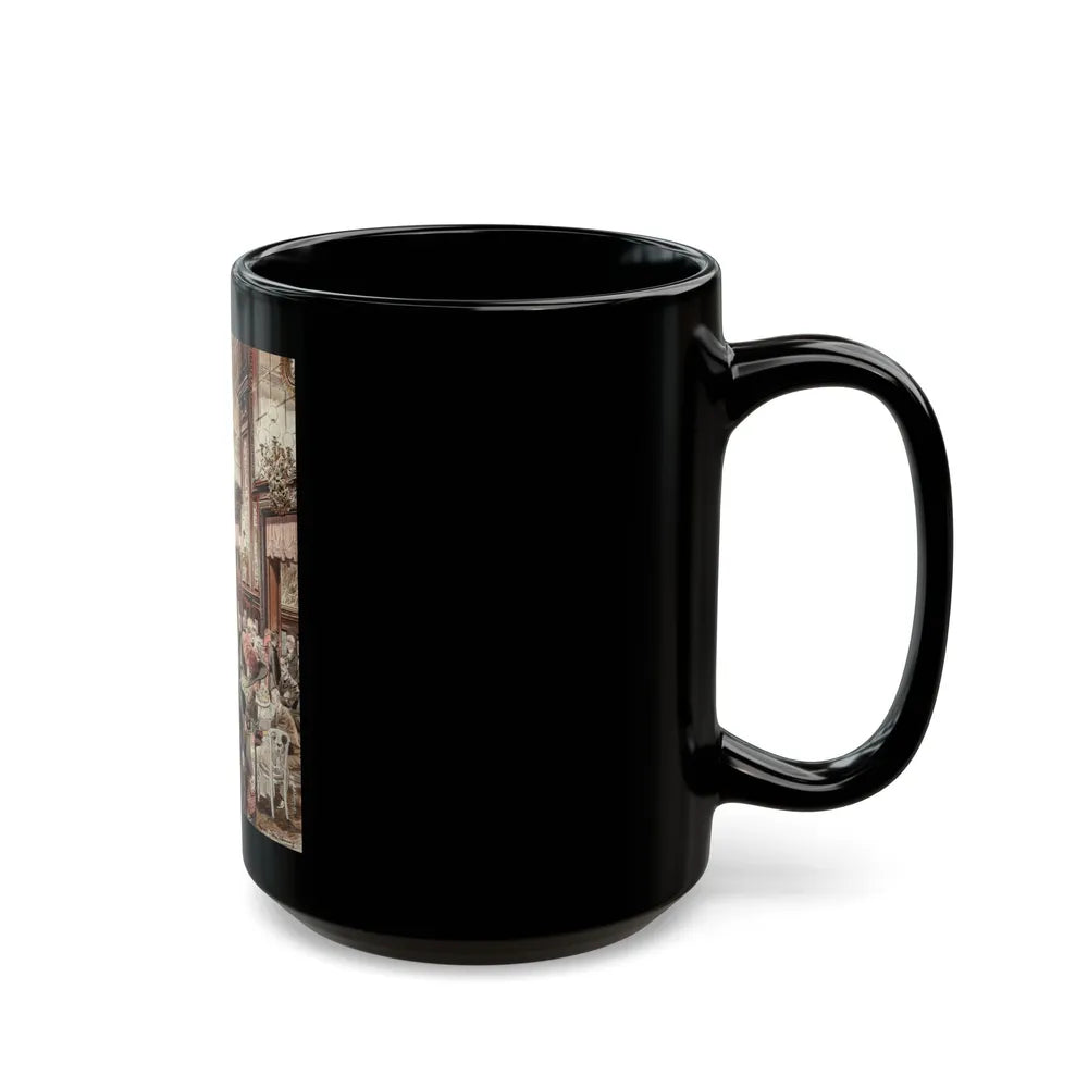 Crowd at Roulette Table - Black Coffee Mug-Go Mug Yourself