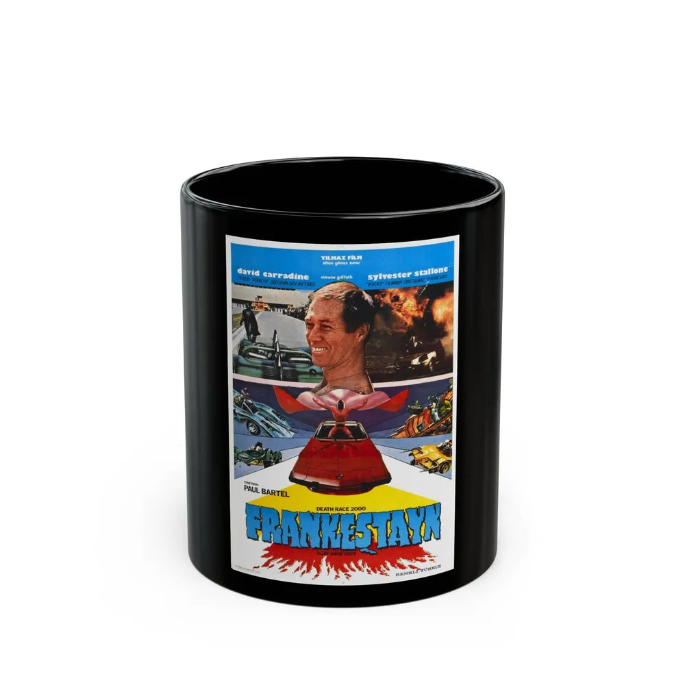 DEATH RACE 2000 (TURKISH) 1975 Movie Poster - Black Coffee Mug-11oz-Go Mug Yourself