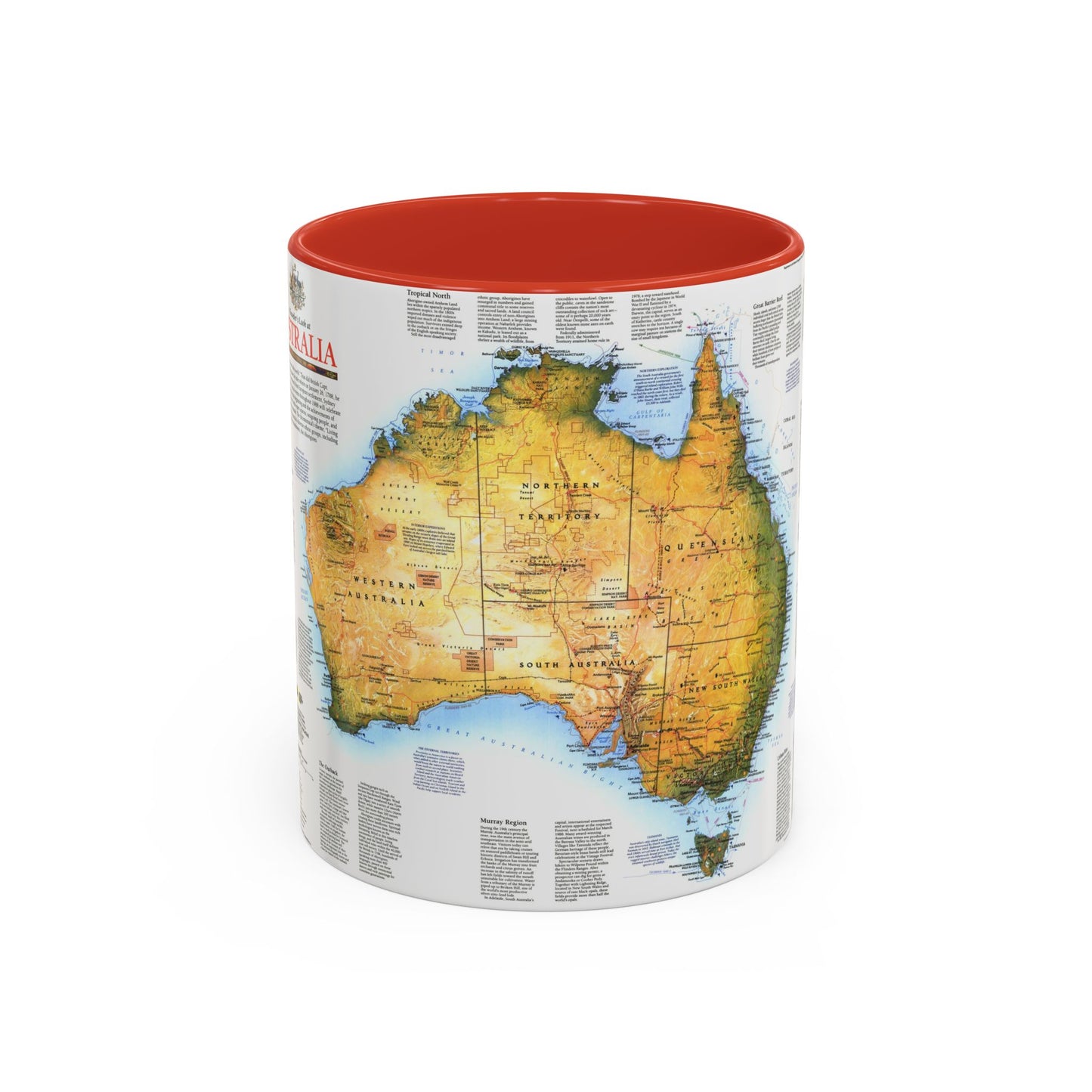 Australia - A Traveller's Look (1988) (Map) Accent Coffee Mug